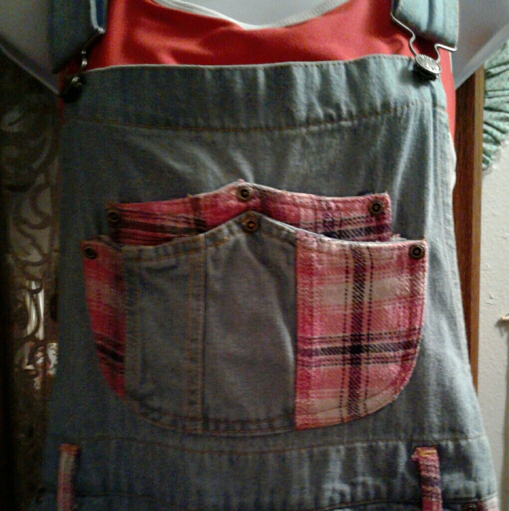Vintage 80's/90's Light Blue Wash Denim Shortalls